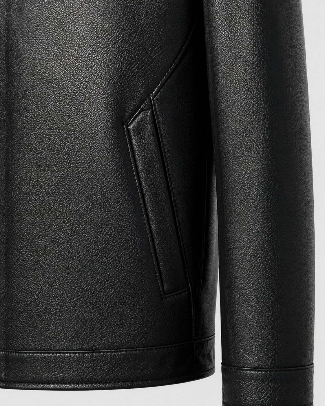 Herrenjacke Lederoptik mit Kragen Augusto – Bild 10