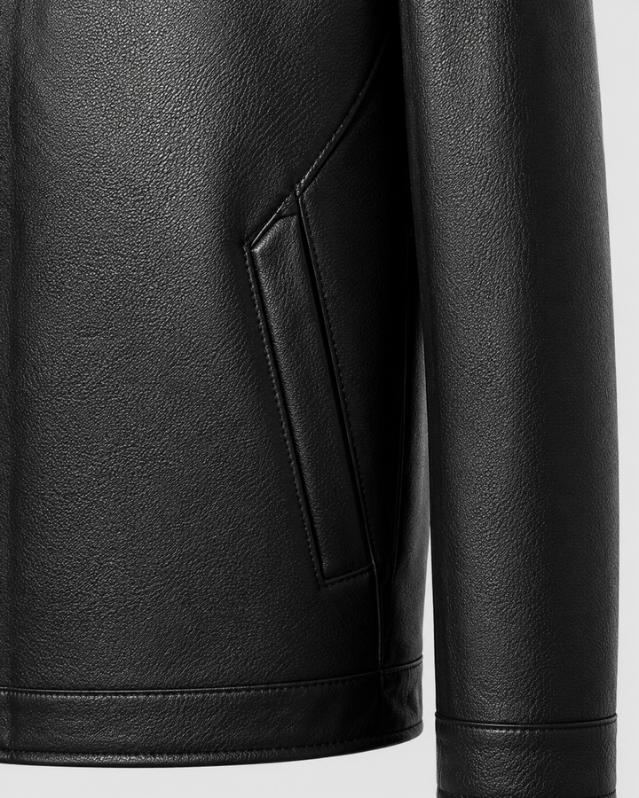 Herrenjacke Lederoptik mit Kragen Augusto – Bild 10
