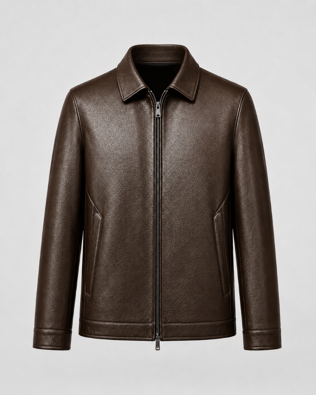 Herrenjacke Lederoptik mit Kragen Augusto – Bild 2