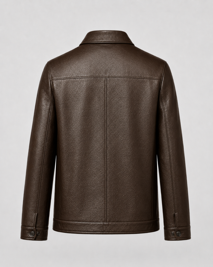 Herrenjacke Lederoptik mit Kragen Augusto – Bild 8
