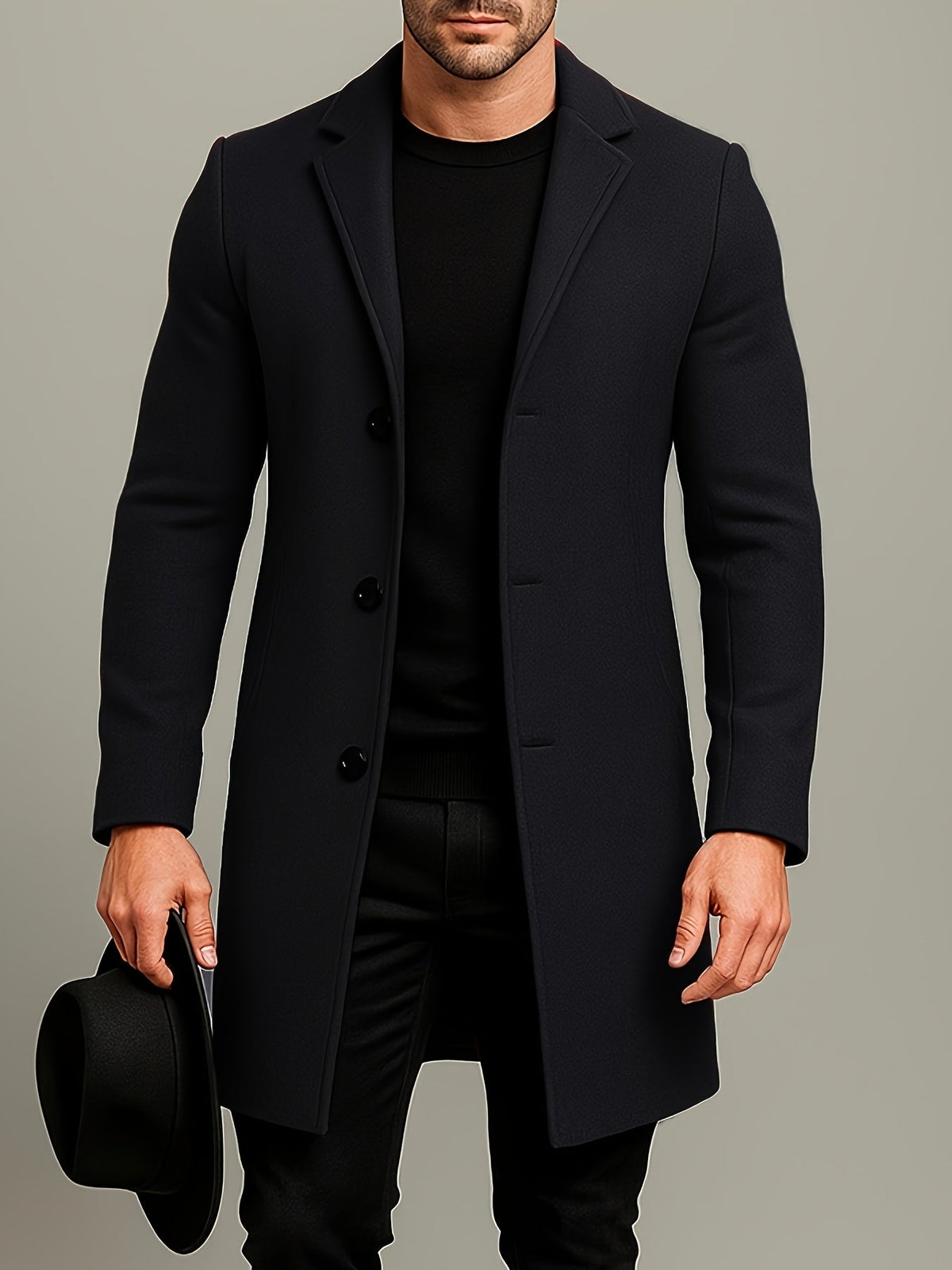 Winter Trenchcoat für Herren einreihig Federico – Bild 2