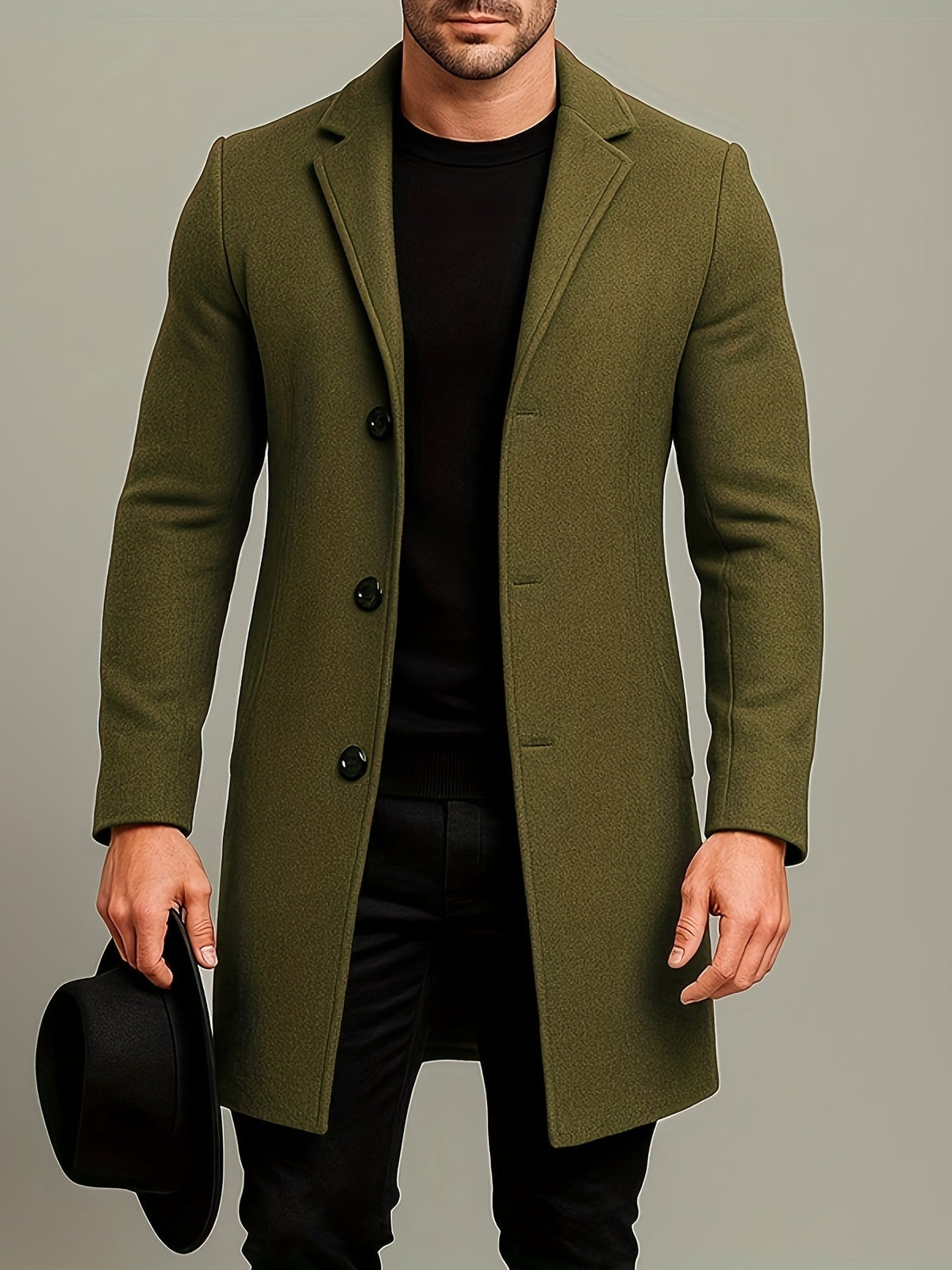 Winter Trenchcoat für Herren einreihig Federico – Bild 4