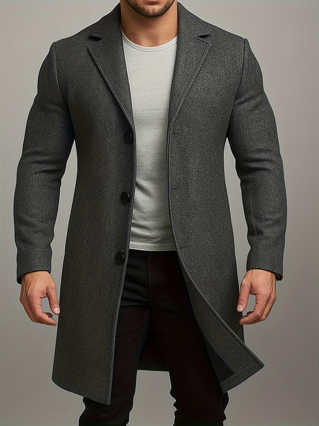 Winter Trenchcoat für Herren einreihig Federico – Bild 5