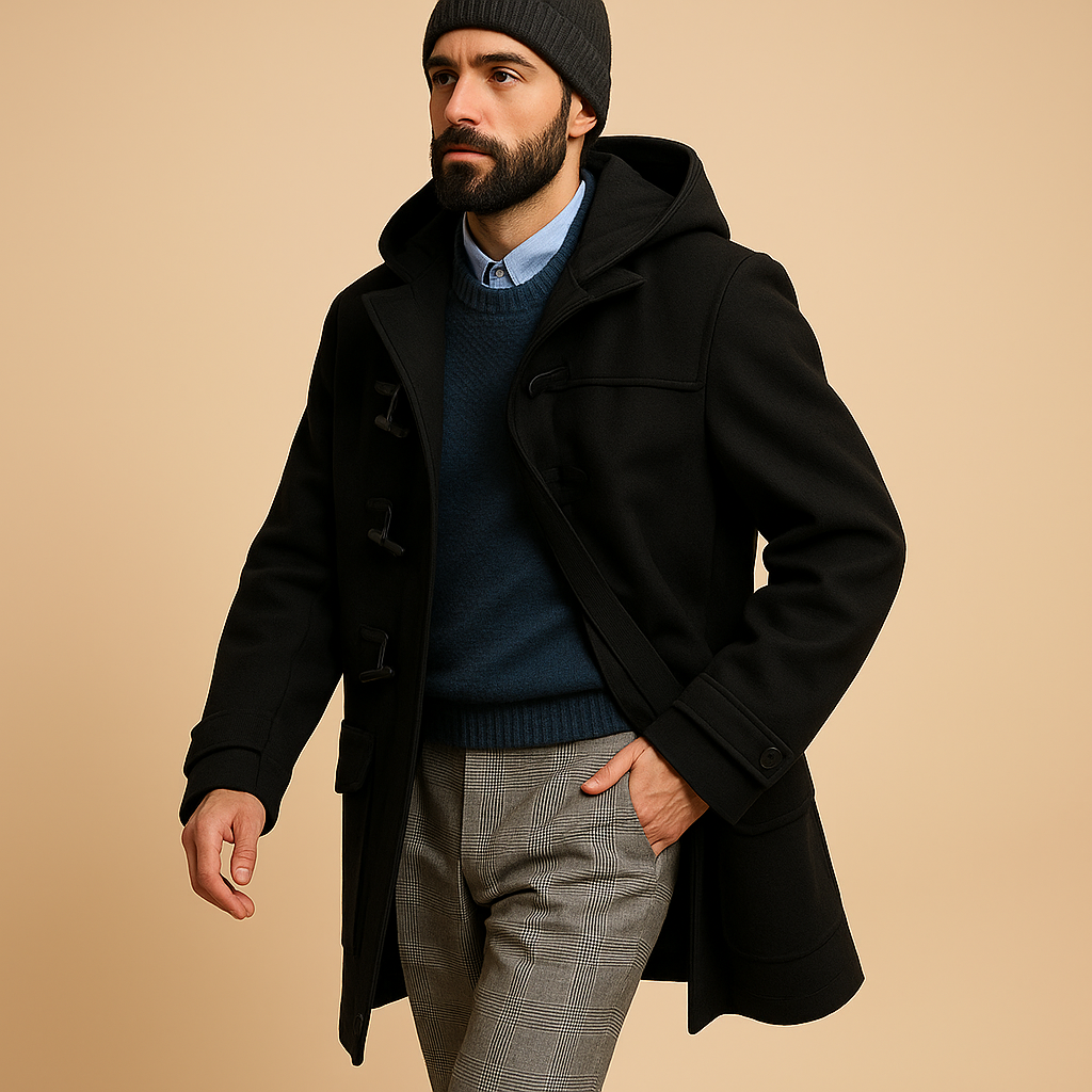 Langer Herrenmantel aus Wollmix Fausto – Bild 2