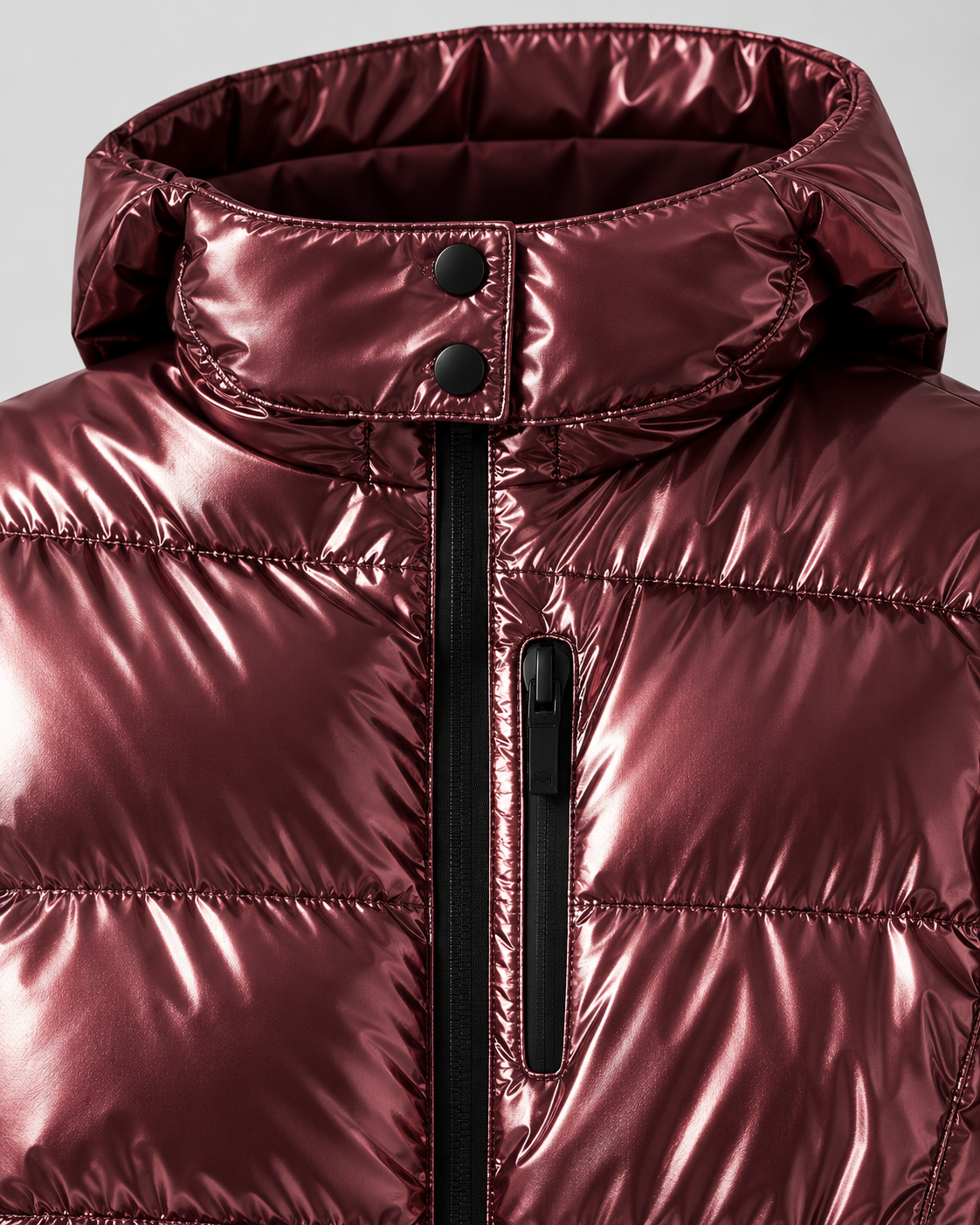 Daunenjacke mit Gürtel und abnehmbarem Kapuzen Damen Rita – Bild 10