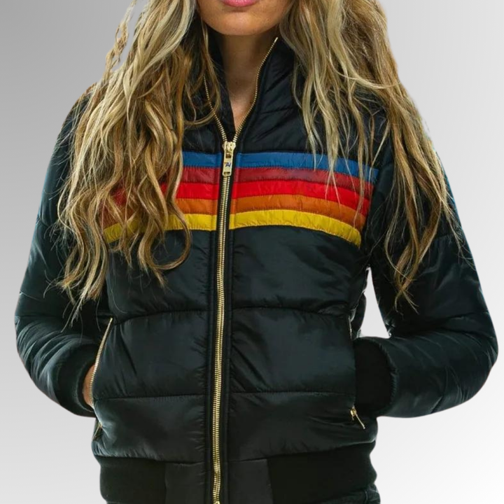 Steppjacke mit Streifen auf der Brust Damen Giada – Bild 3