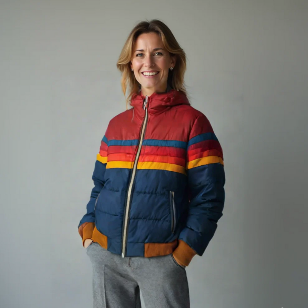 Steppjacke mit Streifen auf der Brust Damen Giada – Bild 4