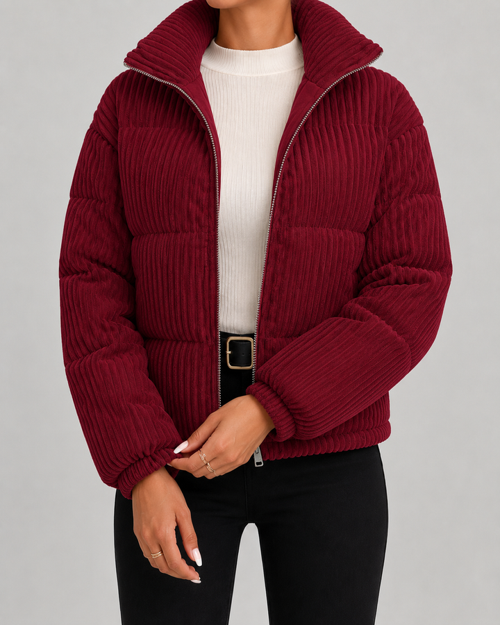 Steppjacke aus Cord Damen Agata – Bild 3