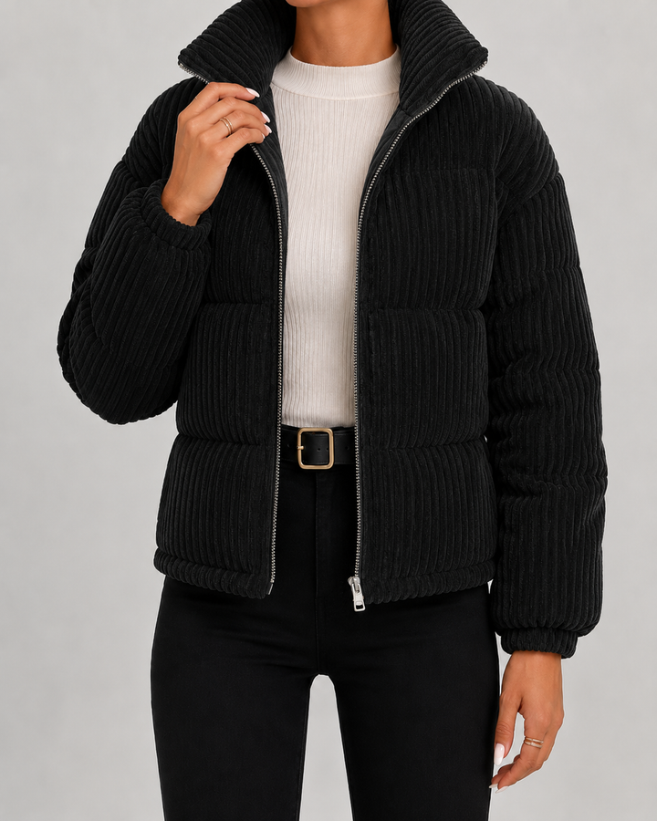 Steppjacke aus Cord Damen Agata – Bild 5