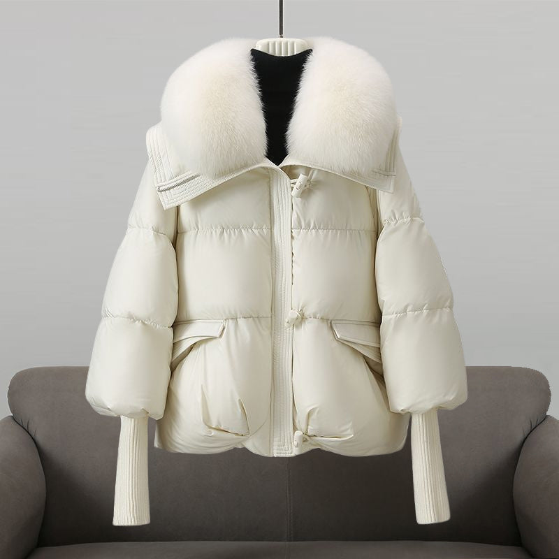 Daunenjacke mit Kunstfellkragen und Knebelverschlüssen Damen Francesca – Bild 2