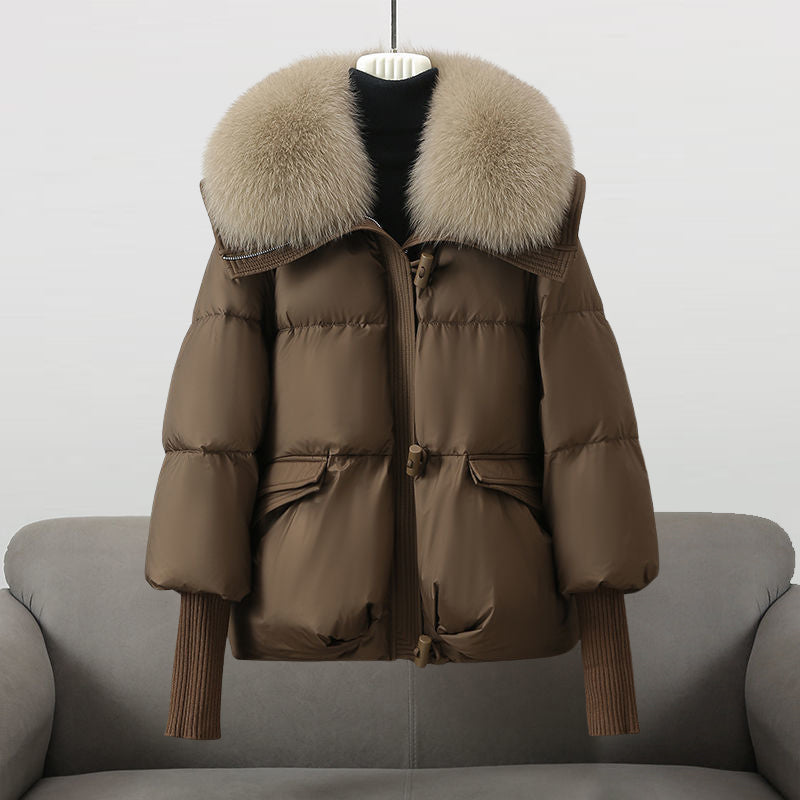 Daunenjacke mit Kunstfellkragen und Knebelverschlüssen Damen Francesca – Bild 3
