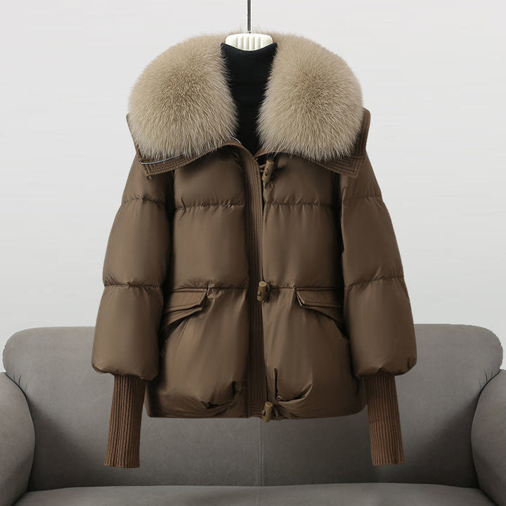 Daunenjacke mit Kunstfellkragen und Knebelverschlüssen Damen Francesca – Bild 3