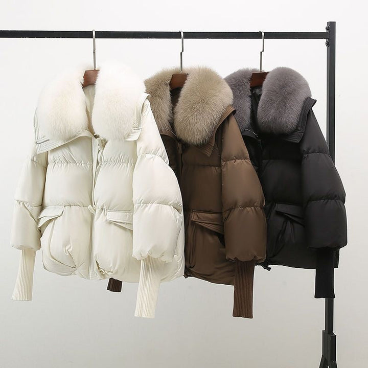 Daunenjacke mit Kunstfellkragen und Knebelverschlüssen Damen Francesca – Bild 4