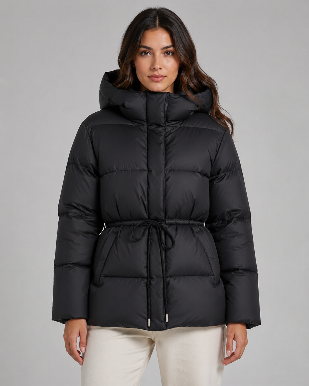 Formgepresste Daunenjacke mit Kordelzug Damen Romina – Bild 3
