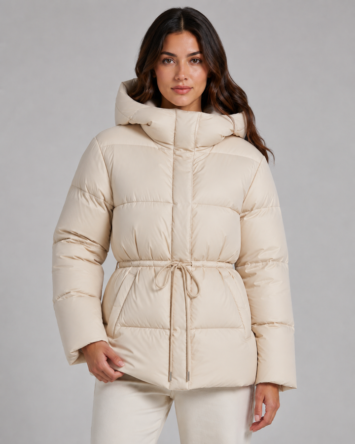 Formgepresste Daunenjacke mit Kordelzug Damen Romina – Bild 4