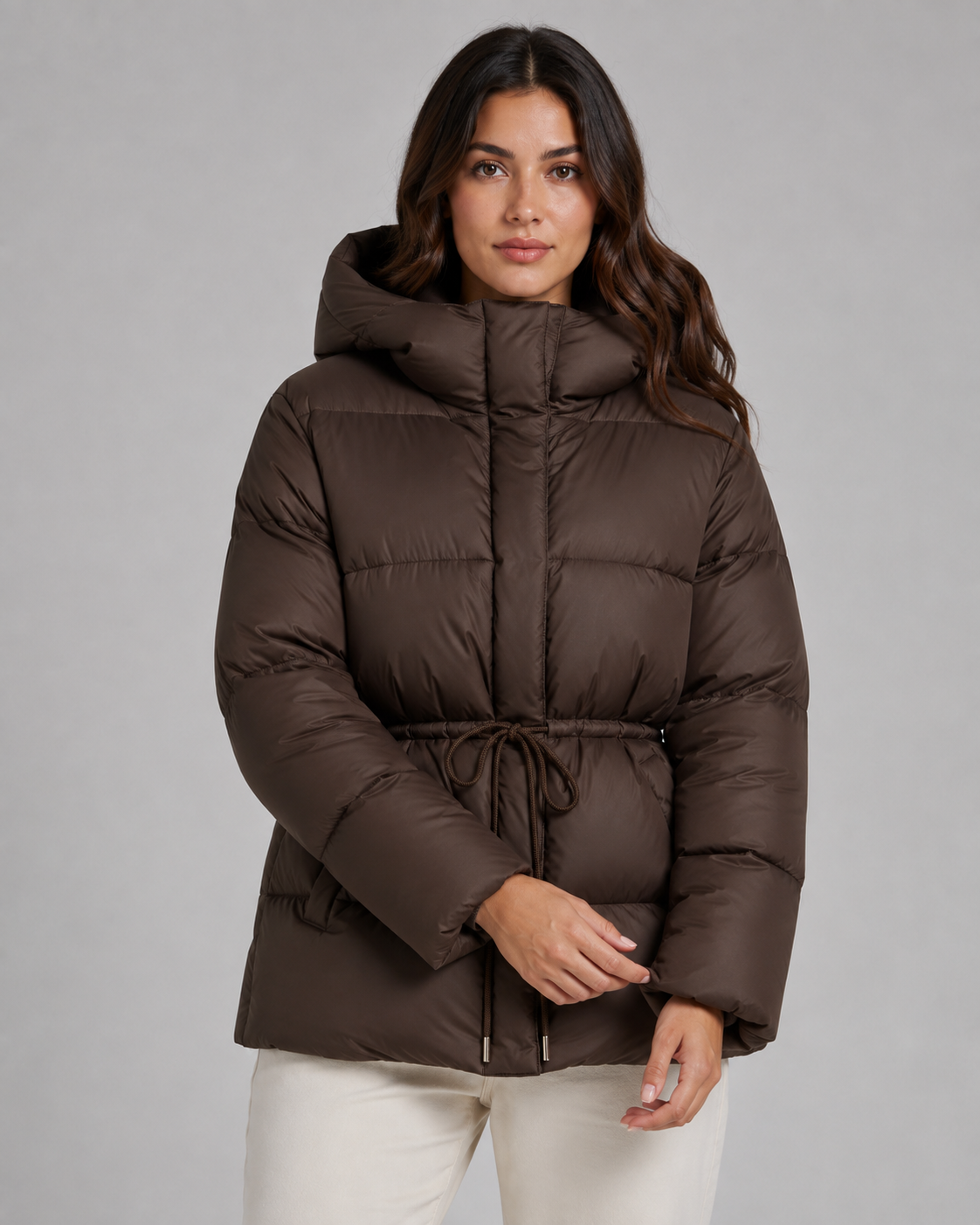 Formgepresste Daunenjacke mit Kordelzug Damen Romina – Bild 6