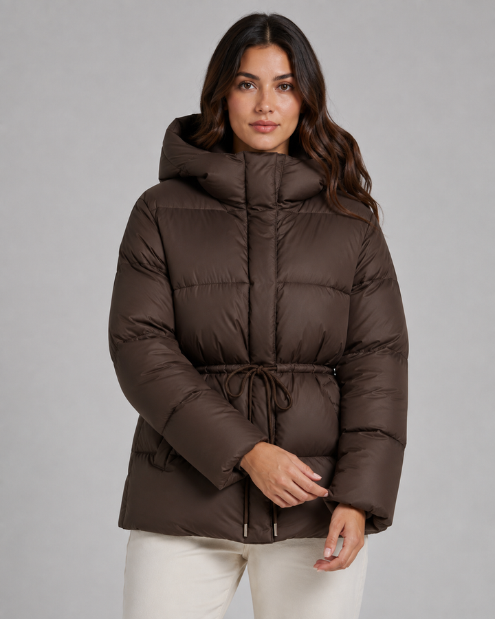 Formgepresste Daunenjacke mit Kordelzug Damen Romina – Bild 6