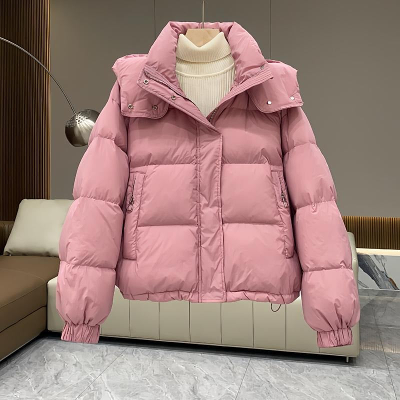 Quadratischer Daunenjacke mit hohem Kragen Damen Ilaria – Bild 14