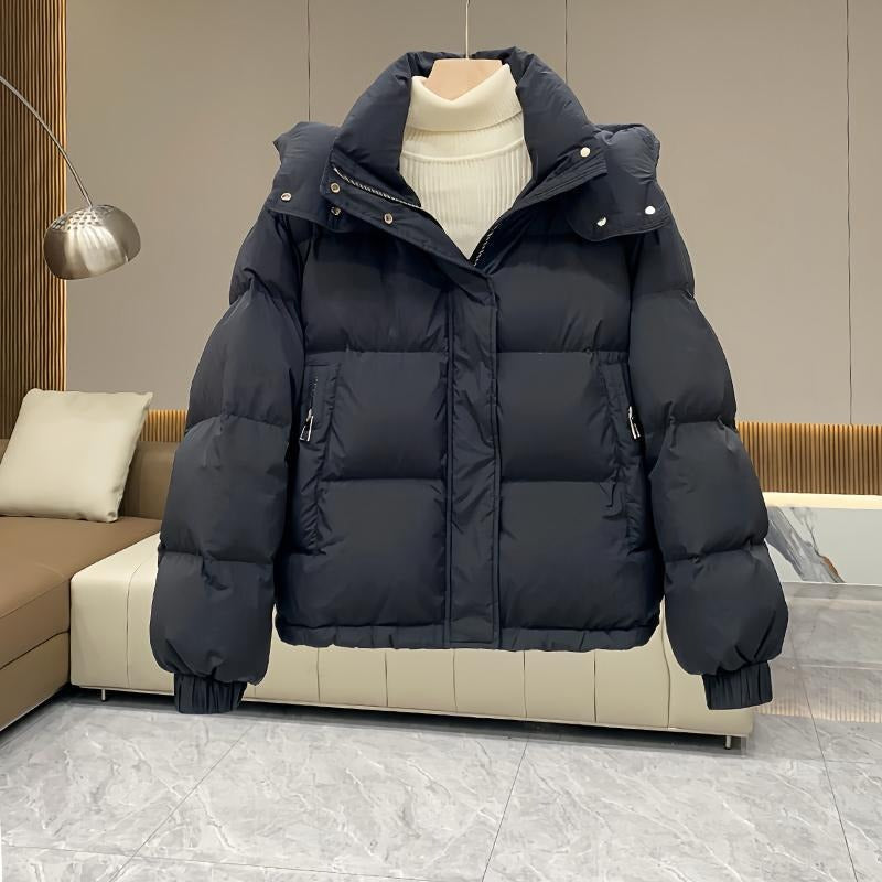Quadratischer Daunenjacke mit hohem Kragen Damen Ilaria – Bild 5