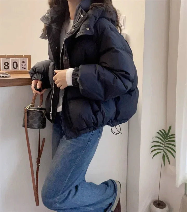 Quadratischer Daunenjacke mit hohem Kragen Damen Ilaria – Bild 8