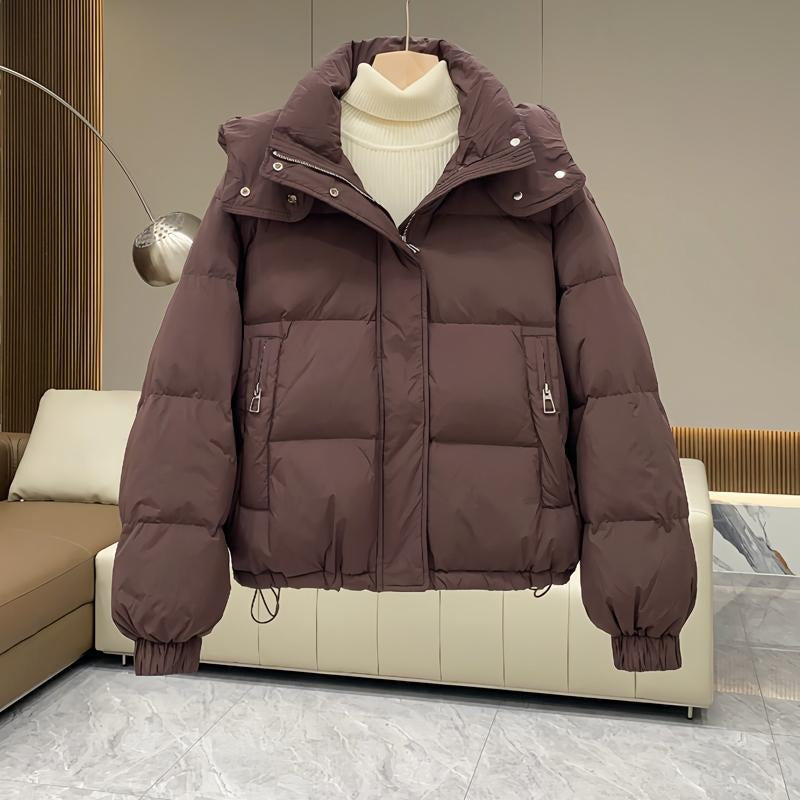 Quadratischer Daunenjacke mit hohem Kragen Damen Ilaria – Bild 9