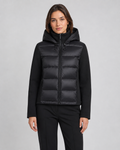 Hybrid-Daunenjacke mit Kapuze Damen Arianna Schwarz – Weiss Modehaus