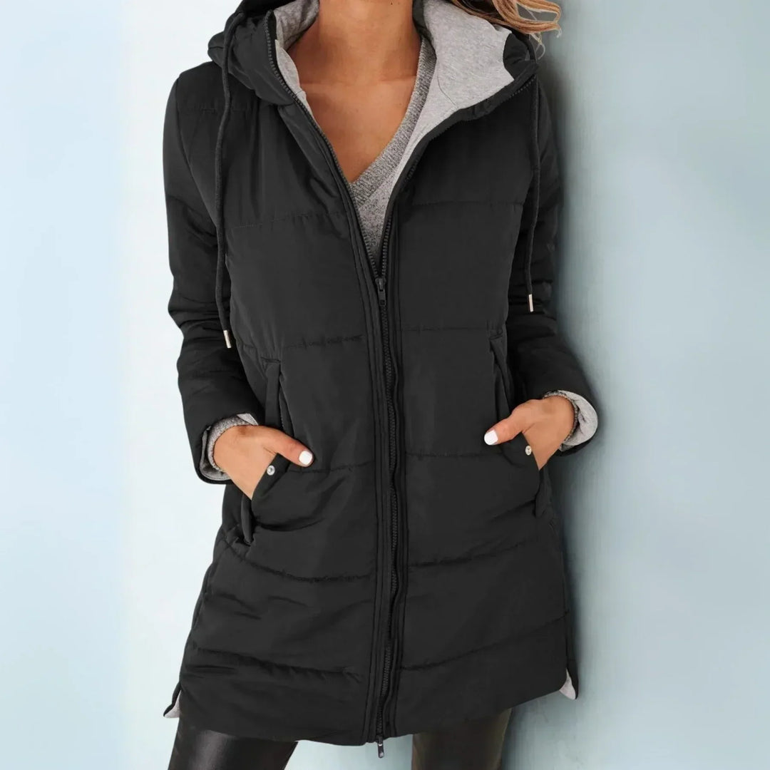 Daunenjacke mit Kordelzug und Kapuze Damen Gioia – Bild 2