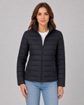 Ultraleichte Daunenjacke mit hohem Kragen Damen Regina Schwarz – Weiss Modehaus