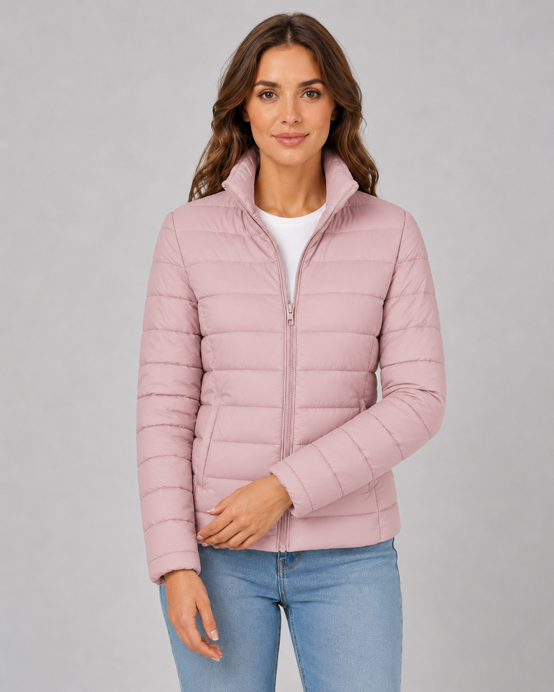 Ultraleichte Daunenjacke mit hohem Kragen Damen Regina – Bild 2