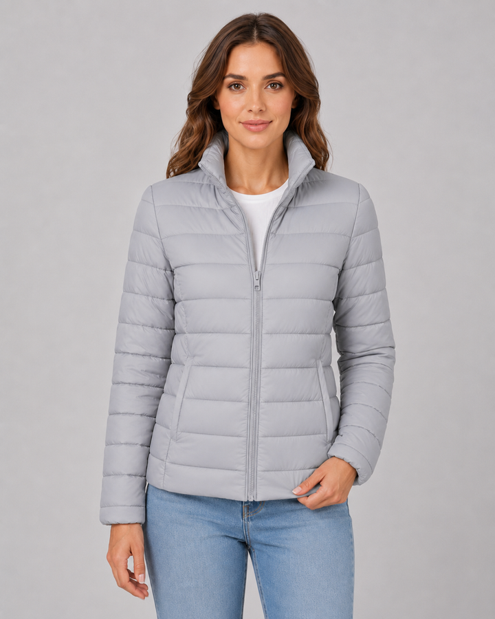 Ultraleichte Daunenjacke mit hohem Kragen Damen Regina – Bild 4