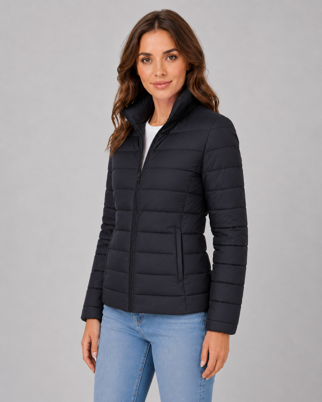 Ultraleichte Daunenjacke mit hohem Kragen Damen Regina – Bild 7