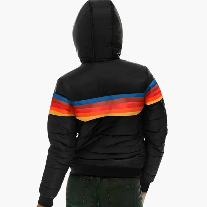 Regenbogen Streifen Daunenjacke Damen Gabriella – Bild 6