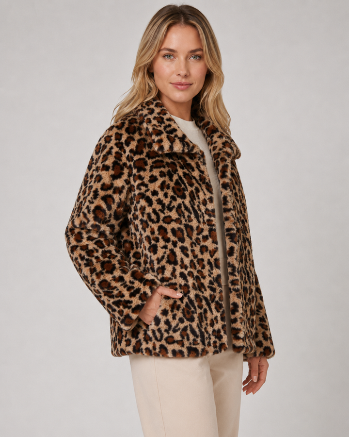 Wendbare Steppjacke mit Leopardenmuster Damen Ambra – Bild 4