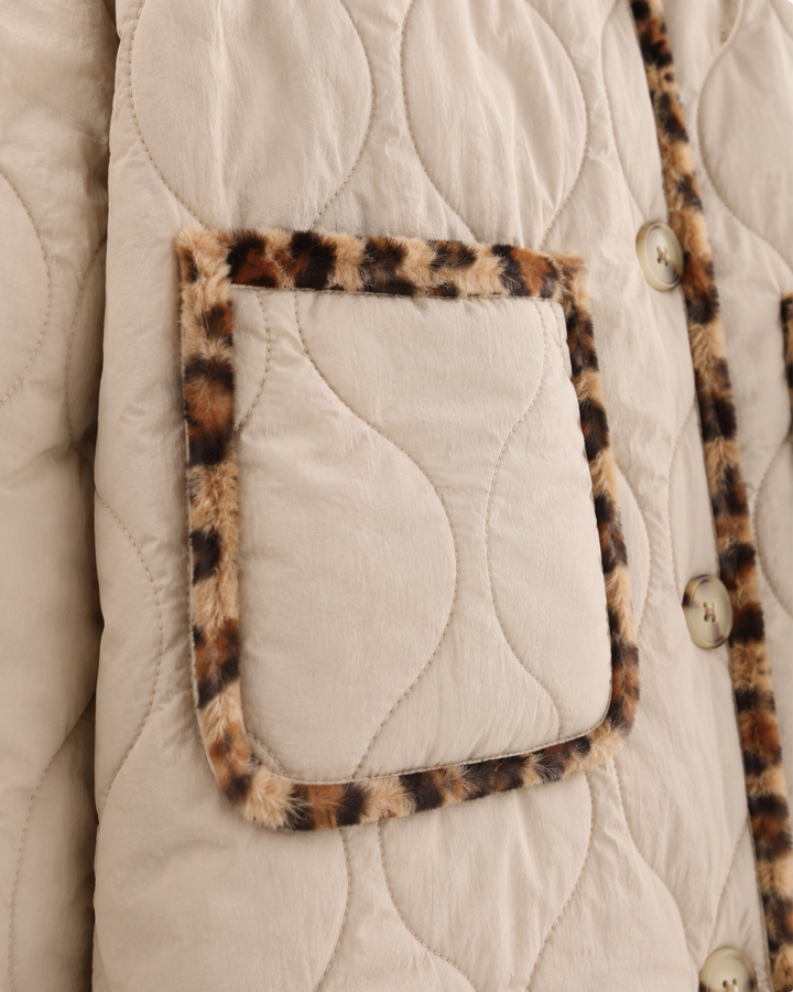 Wendbare Steppjacke mit Leopardenmuster Damen Ambra – Bild 6