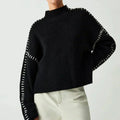 Bequemer Pullover Nia Schwarz – Weiss Modehaus