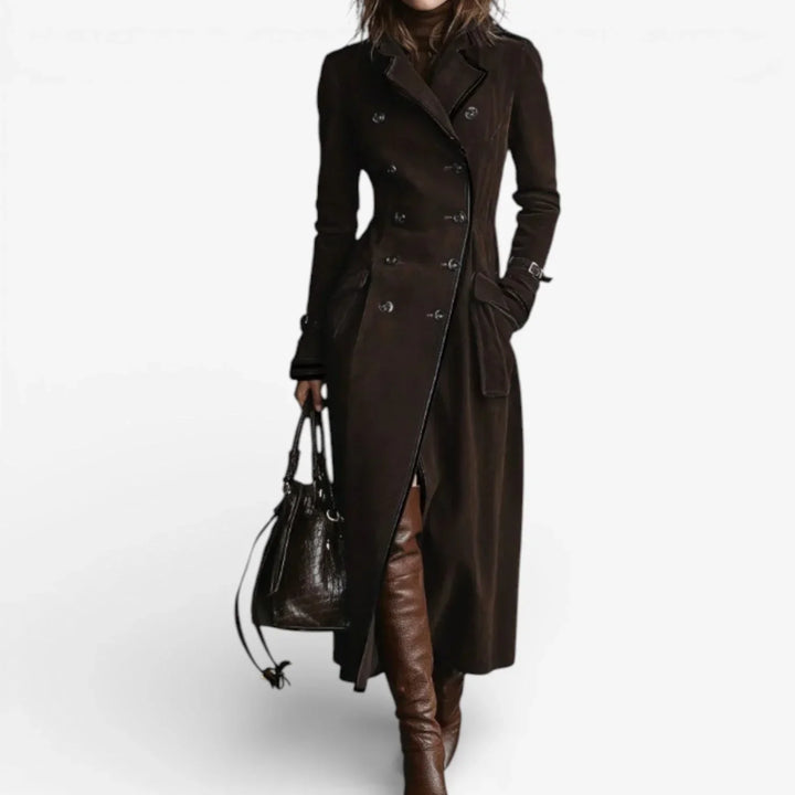 Langer Trenchcoat mit Wildleder-Effekt Tiziana – Bild 3