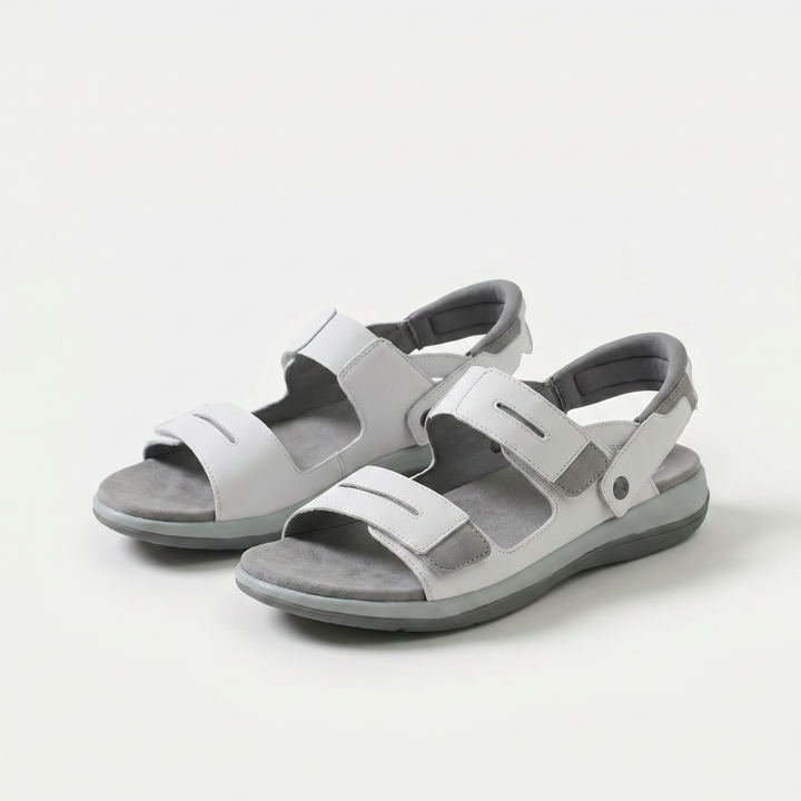 Die leichte Komfort-Sandale für aktive Sommertage Damen Luna – Weiss Modehaus