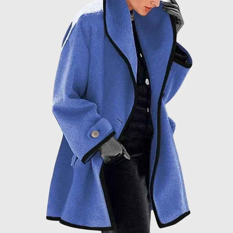 Doppelreihige Fleecejacke Concetta Weiß – Weiss Modehaus