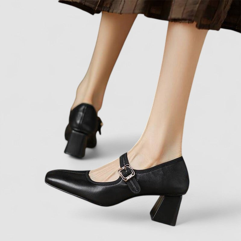 Orthopädische Mary Jane Schuhe Damen Hyreanne Schwarz – Weiss Modehaus