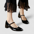 Orthopädische Mary Jane Schuhe Damen Mayzhera Schwarz – Weiss Modehaus