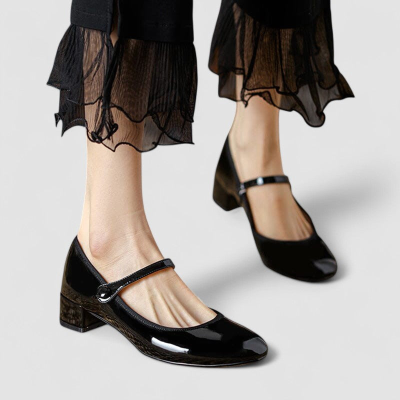 Orthopädische Mary Jane Schuhe Damen Mayzhera Schwarz – Weiss Modehaus