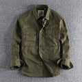 Overshirt Herren Utility Amerigo Olivgrün – Weiss Modehaus