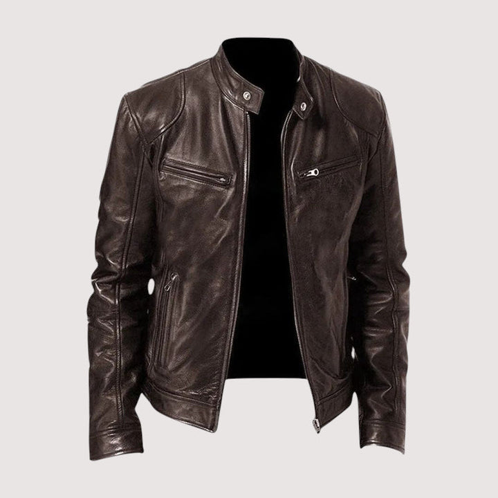 Herren Lederoptik Bikerjacke Arturo – Bild 3