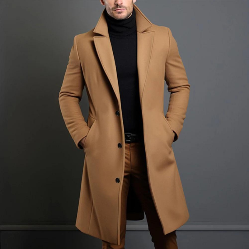 Formeller Herrenmantel Lamberto Schwarz – Weiss Modehaus