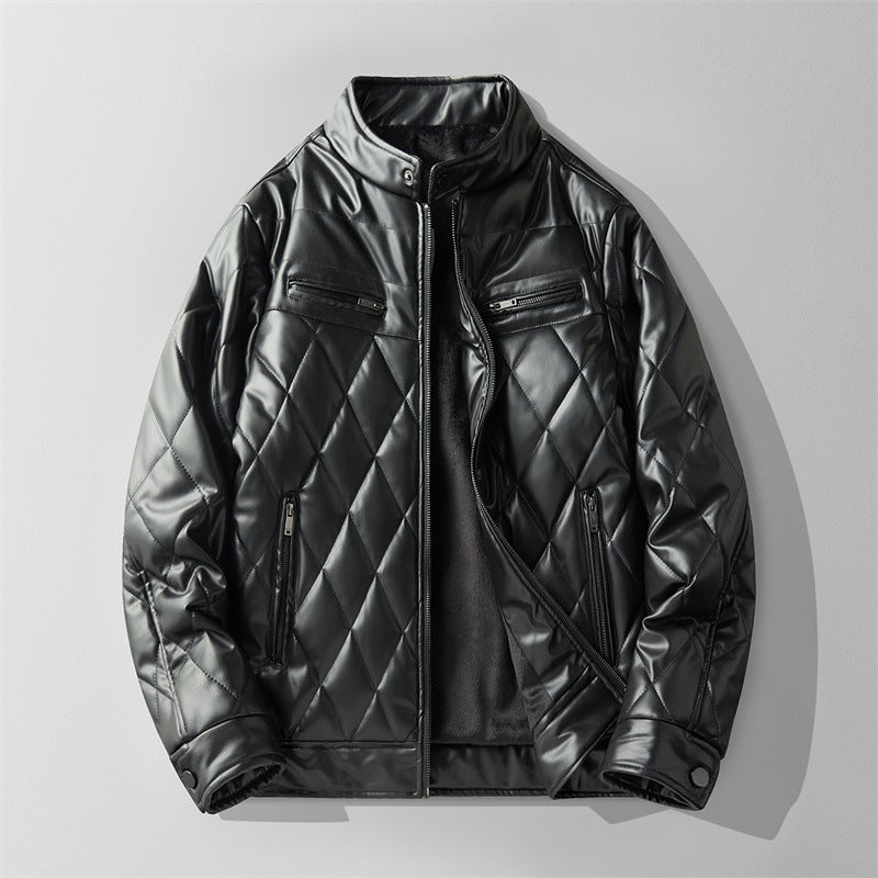 Herren Steppjacke mit Lederoptik Ambrogio – Bild 3