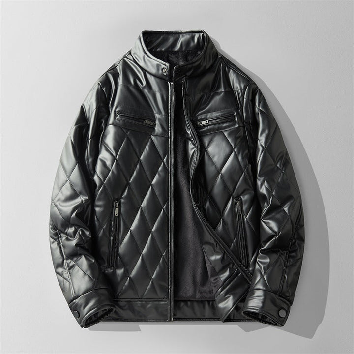 Herren Steppjacke mit Lederoptik Ambrogio – Bild 3