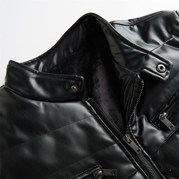 Herren Steppjacke mit Lederoptik Ambrogio – Bild 5
