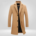 Langer Herrenmantel mit Revers Gregorio Camel – Weiss Modehaus