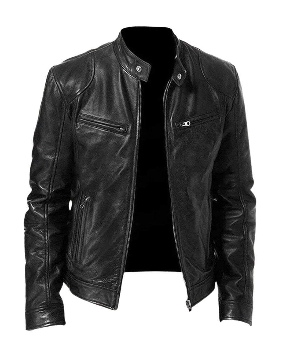 Chiodo Herren Slim Lederlook Bernardo Schwarz – Weiss Modehaus