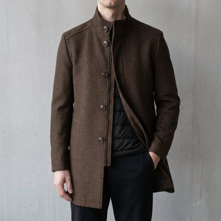 Herrenmantel aus Wolle Giuliano Braun – Weiss Modehaus